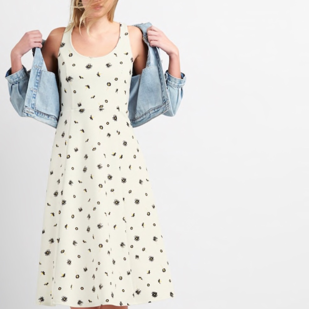 Fit and flare midi tank dress
